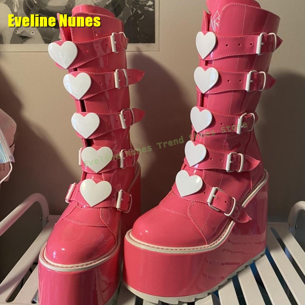 Pink Strawberry Button Platfor - Women'S Shoes Trending 2025 ulasan dan harga